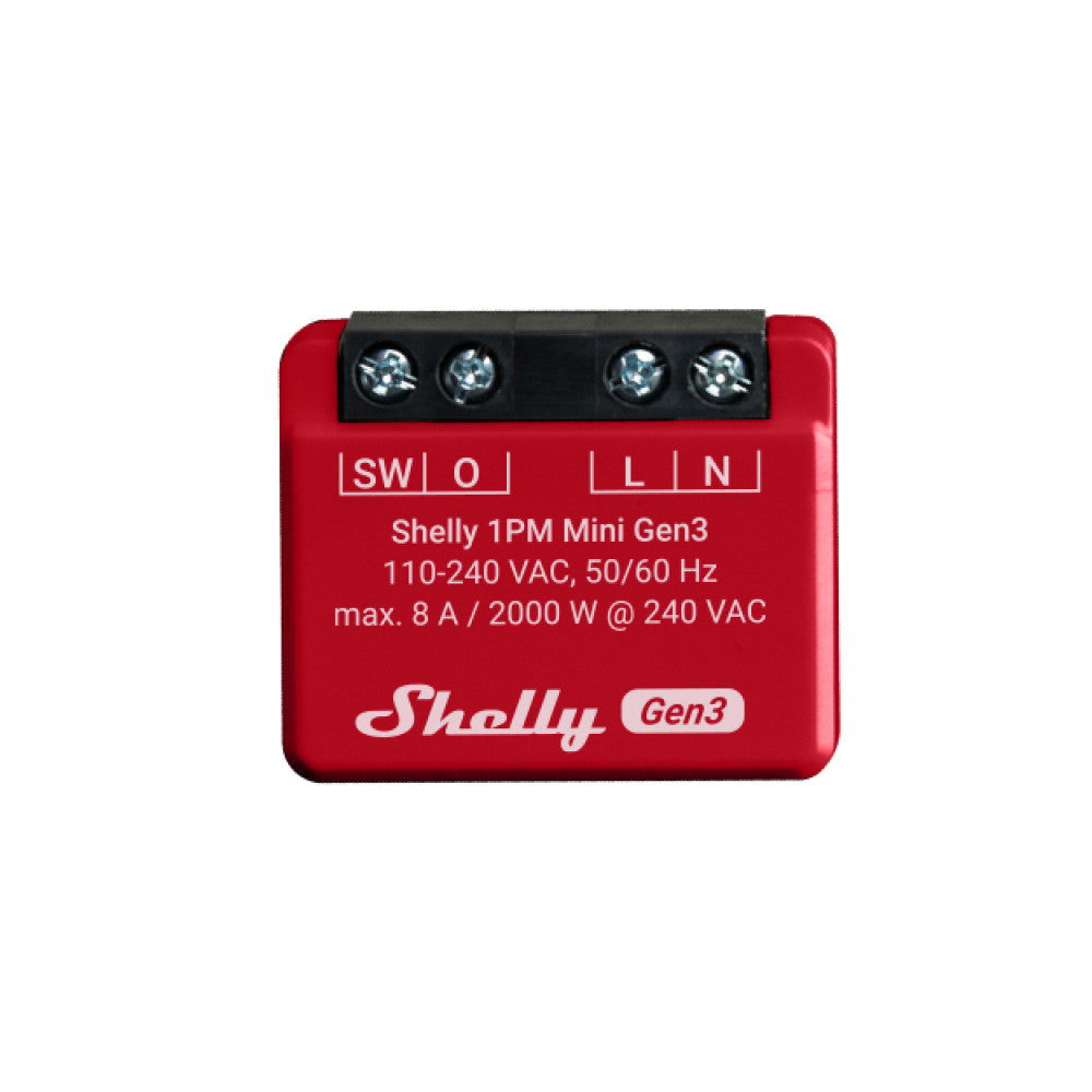 Išmanioji Wi-Fi ir Bluetooth relė Shelly Mini 1PM Gen3 x2