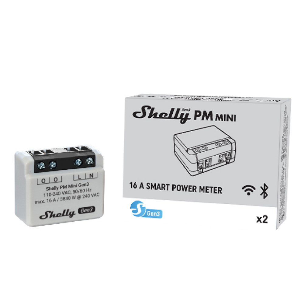 Išmanusis galios matuoklis Shelly Mini PM Gen3 x2
