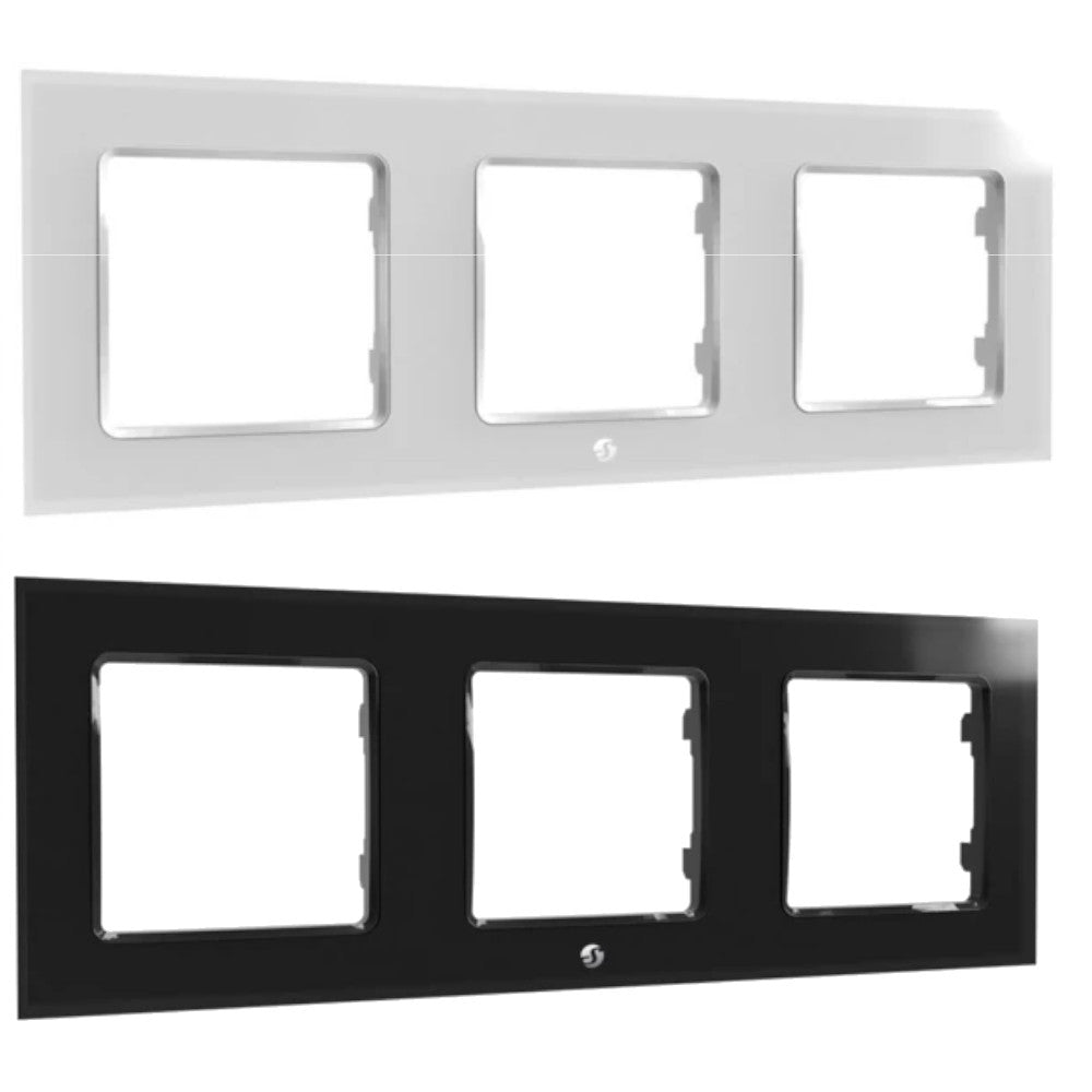 Trigubas sieninis rėmelis jungikliui juodos sp. Shelly Wall frame 3