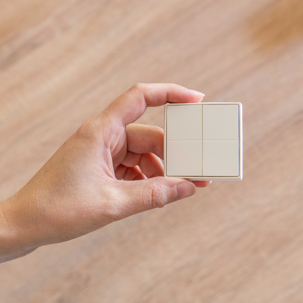 Išmanusis keturių mygtukų Bluetooth jungiklis Shelly BLU Wall Switch 4 (Stand alone)