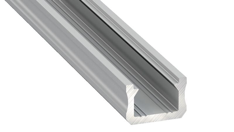 Profilis aliuminis anoduotas LED juostoms SLIM paviršinis, X, 2.02m LUMINES