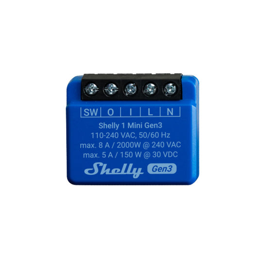 Wi-Fi valdoma išmanioji relė Shelly 1 Mini Gen3
