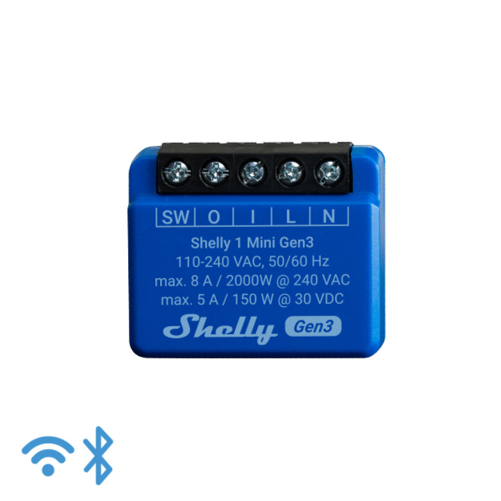 Wi-Fi valdoma išmanioji relė Shelly 1 Mini Gen3 x2
