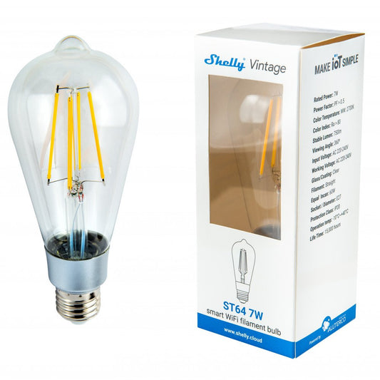 Išmanioji Wi-Fi LED lempa Shelly Vintage E27 ST64