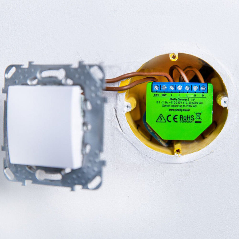 Wi-Fi light brightness and on/off regulator Shelly Dimmer 2 x2 