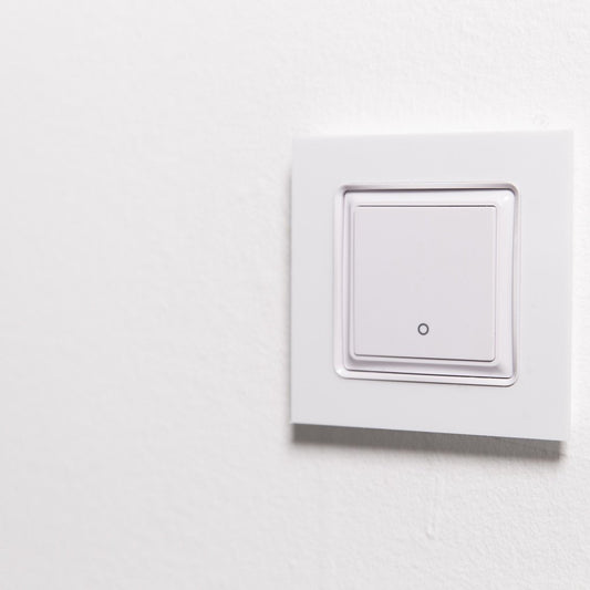 Sieninis jungiklis su 1 mygtuku baltos sp. Shelly wall switch 1