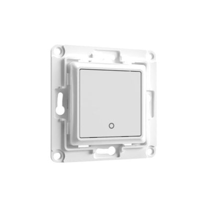 Sieninis jungiklis su 1 mygtuku baltos sp. Shelly wall switch 1