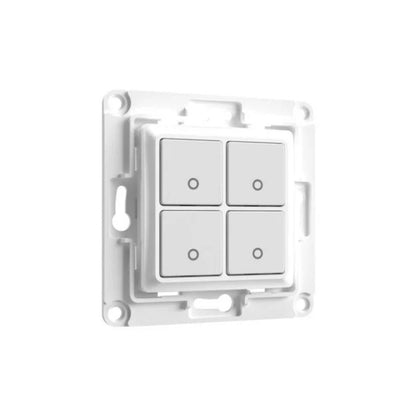 Sieninis jungiklis 4 mygtukų baltos sp. Shelly wall switch 4