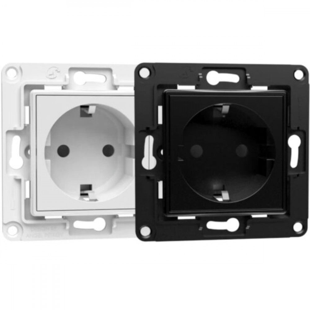 Wall socket black Shelly EU 
