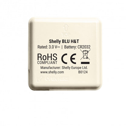 Bluetooth temperatūros ir drėgmės jutiklis Shelly Blu H&T dramblio kaulo sp.
