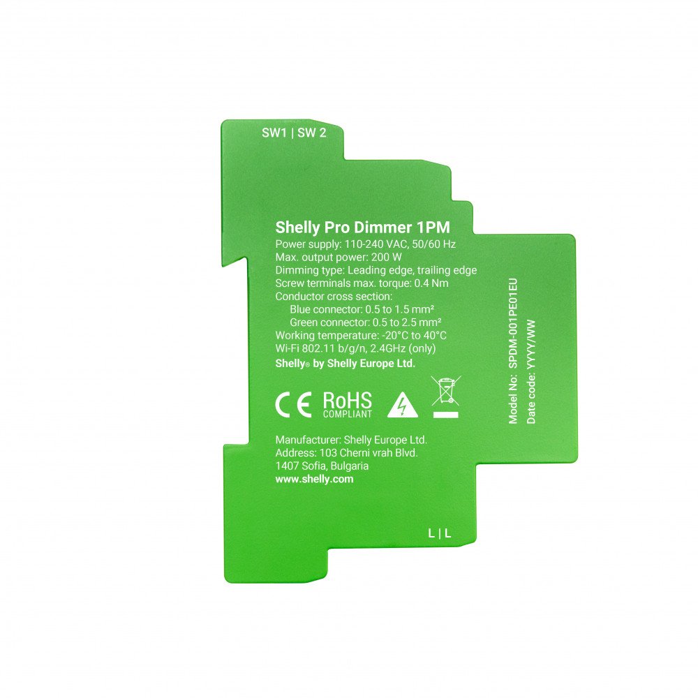Strong Wi-Fi dimmer switch Shelly Pro Dimmer 1PM