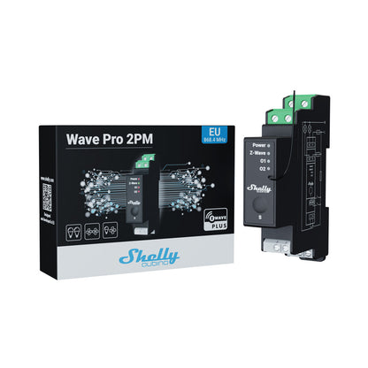 Išmanioji relė su galios matavimu Shelly Qubino Wave PRO 2PM