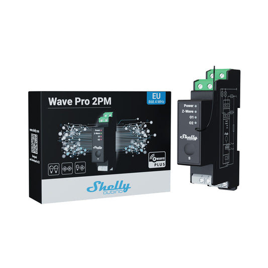 Išmanioji relė su galios matavimu Shelly Qubino Wave PRO 2PM
