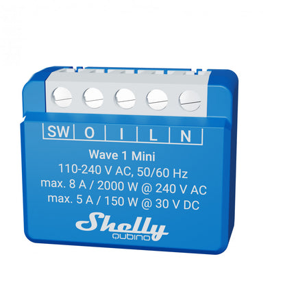 Shelly Qubino Wave 1 Mini yra prietaisas, skirtas elektros prietaisams valdyti ir stebėt