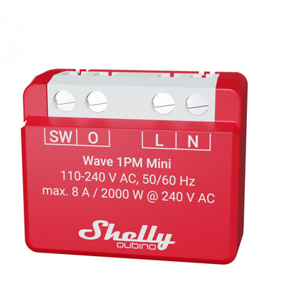 Shelly Qubino Wave 1PM Mini yra prietaisas, skirtas valdyti ir stebėti