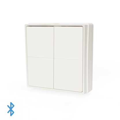 Išmanusis keturių mygtukų Bluetooth jungiklis Shelly BLU Wall Switch 4 (Stand alone)