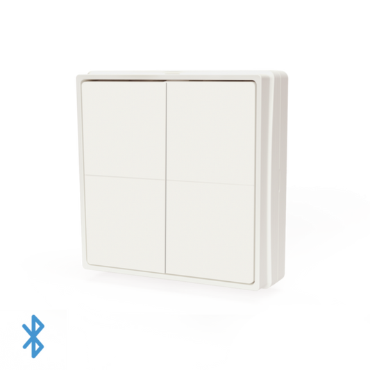 Išmanusis keturių mygtukų Bluetooth jungiklis Shelly BLU Wall Switch 4 (Stand alone)