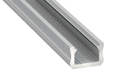 Profilis aliuminis anoduotas LED juostoms SLIM paviršinis, X, 2.02m LUMINES